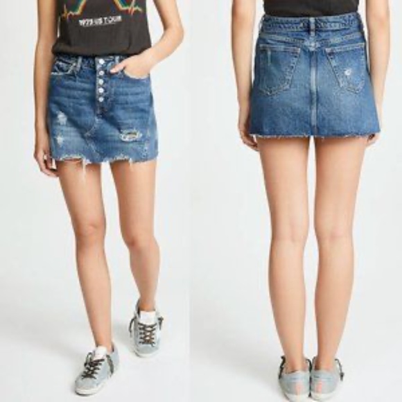 Free People We The Free Harvey Denim Mini Skirt Size 27 NWT - Picture 2 of 10